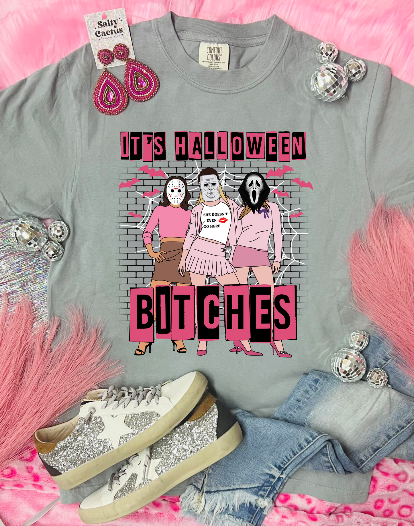 *DTG* It's Halloween Bitches Granite Comfort Colors Tee