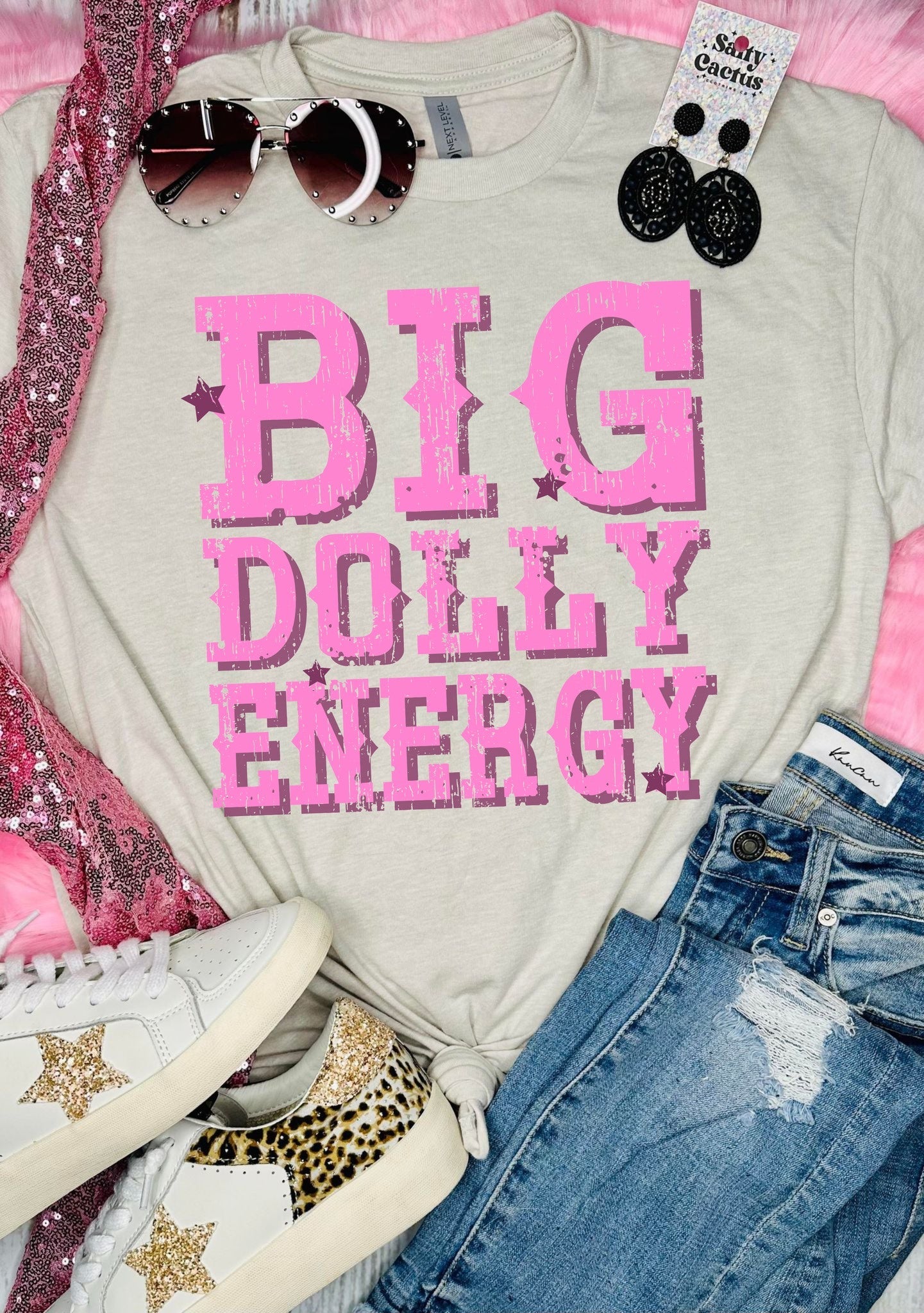 Big Dolly Energy Tan Tee