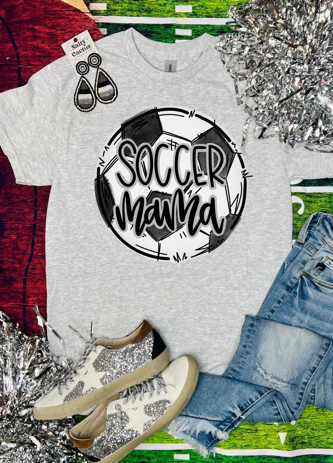 Soccer Mama Sport Ash Grey Tee