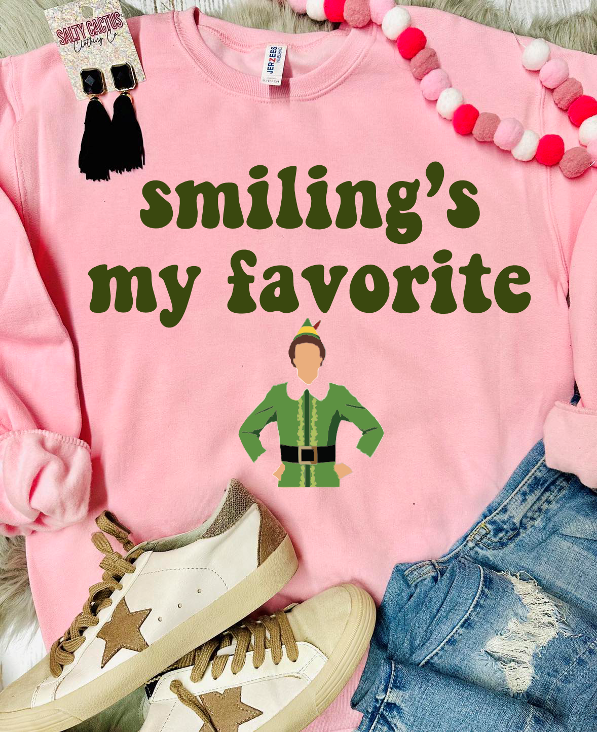 Smilings My Favorite Baby Pink Sweatshirt