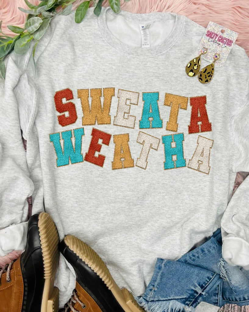Sweata Weatha Faux Patch Ash Grey Sweatshirt