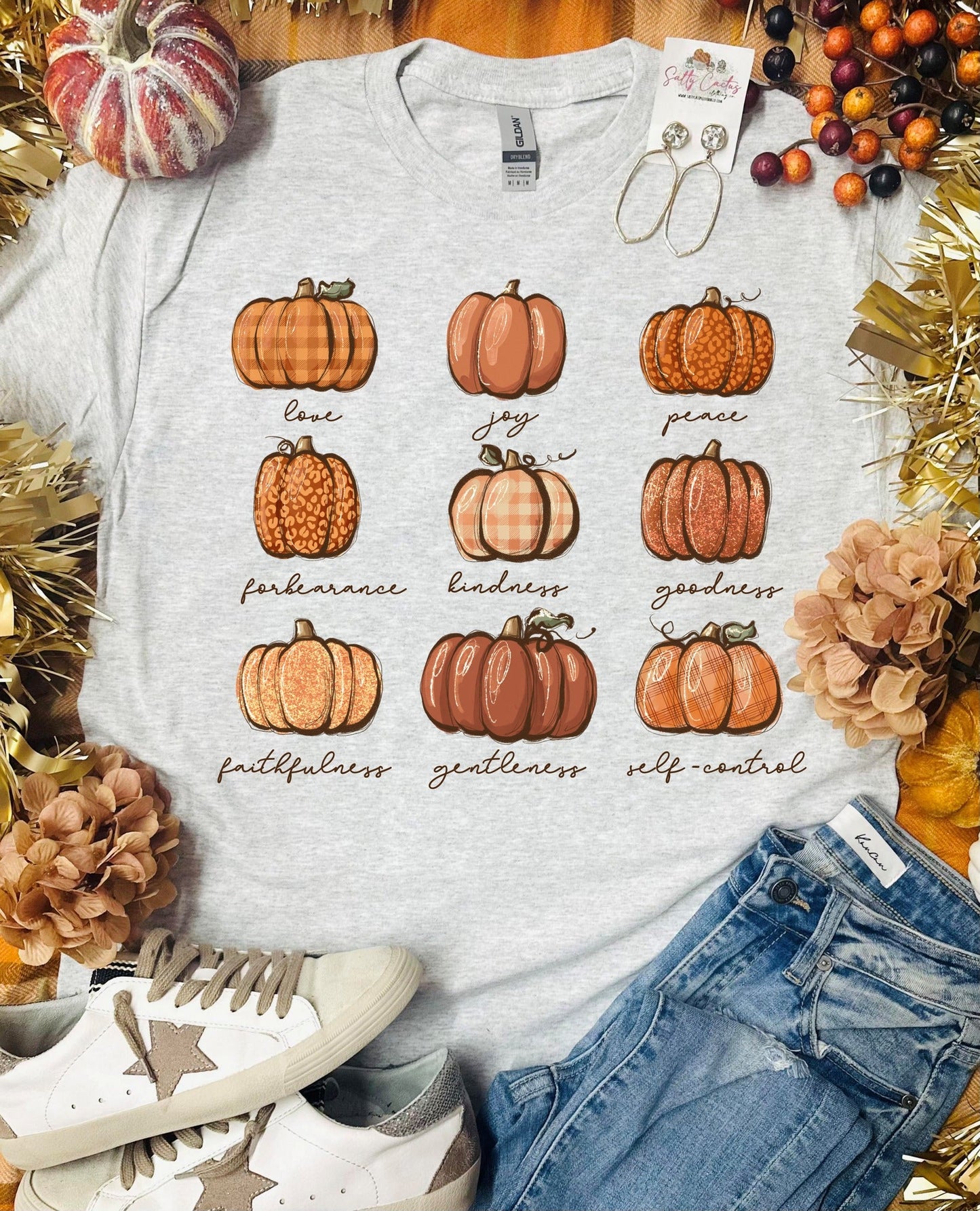 Pumpkins Love Joy Ash Grey Sweatshirt