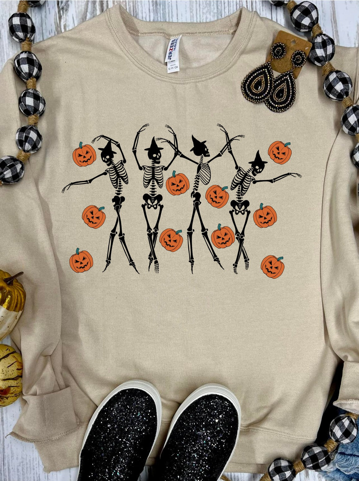 Dancing Pumpkin Skeleton Sweatshirt