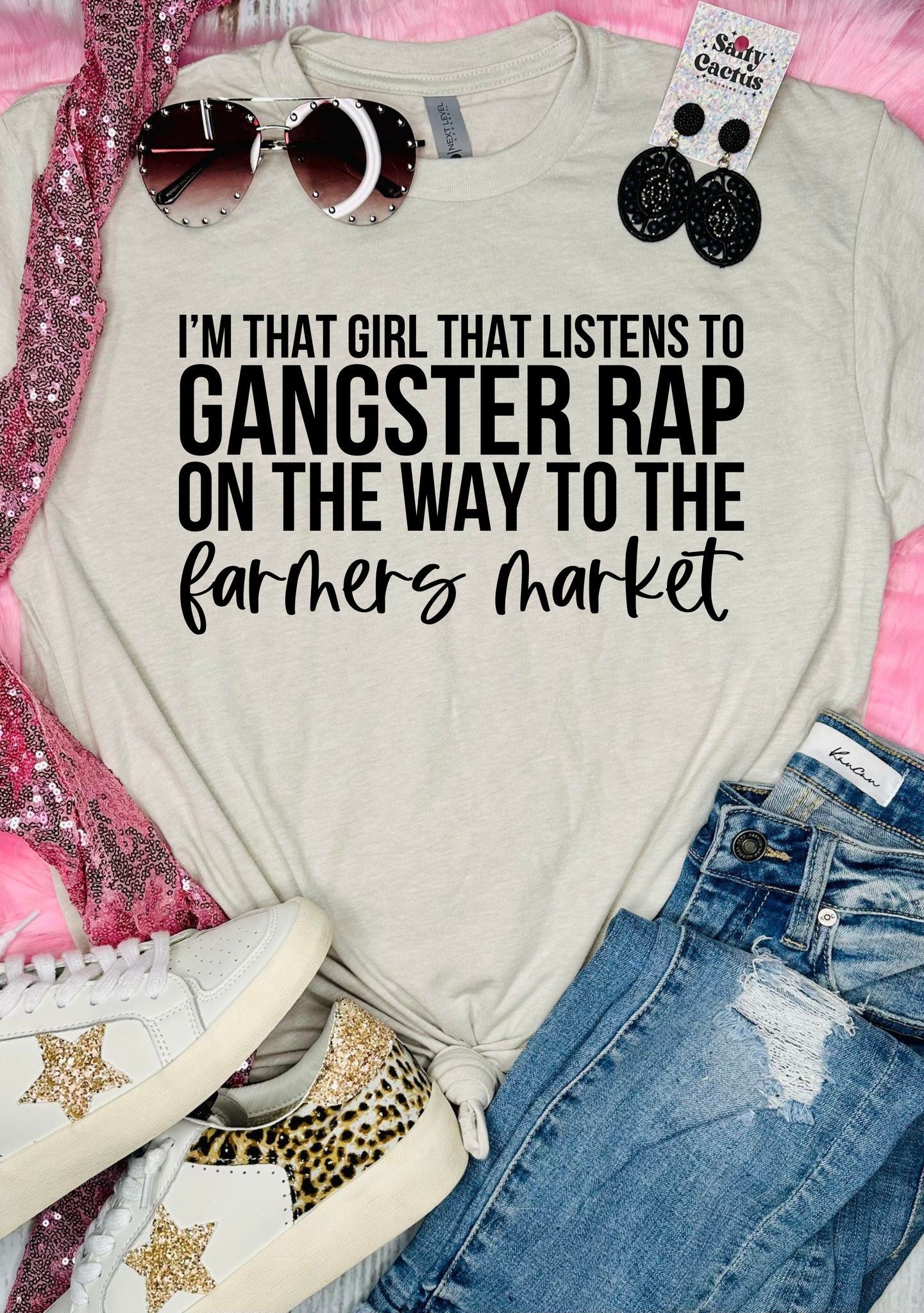 I'm That Girl that Listens to Gangster Rap Tan Tee
