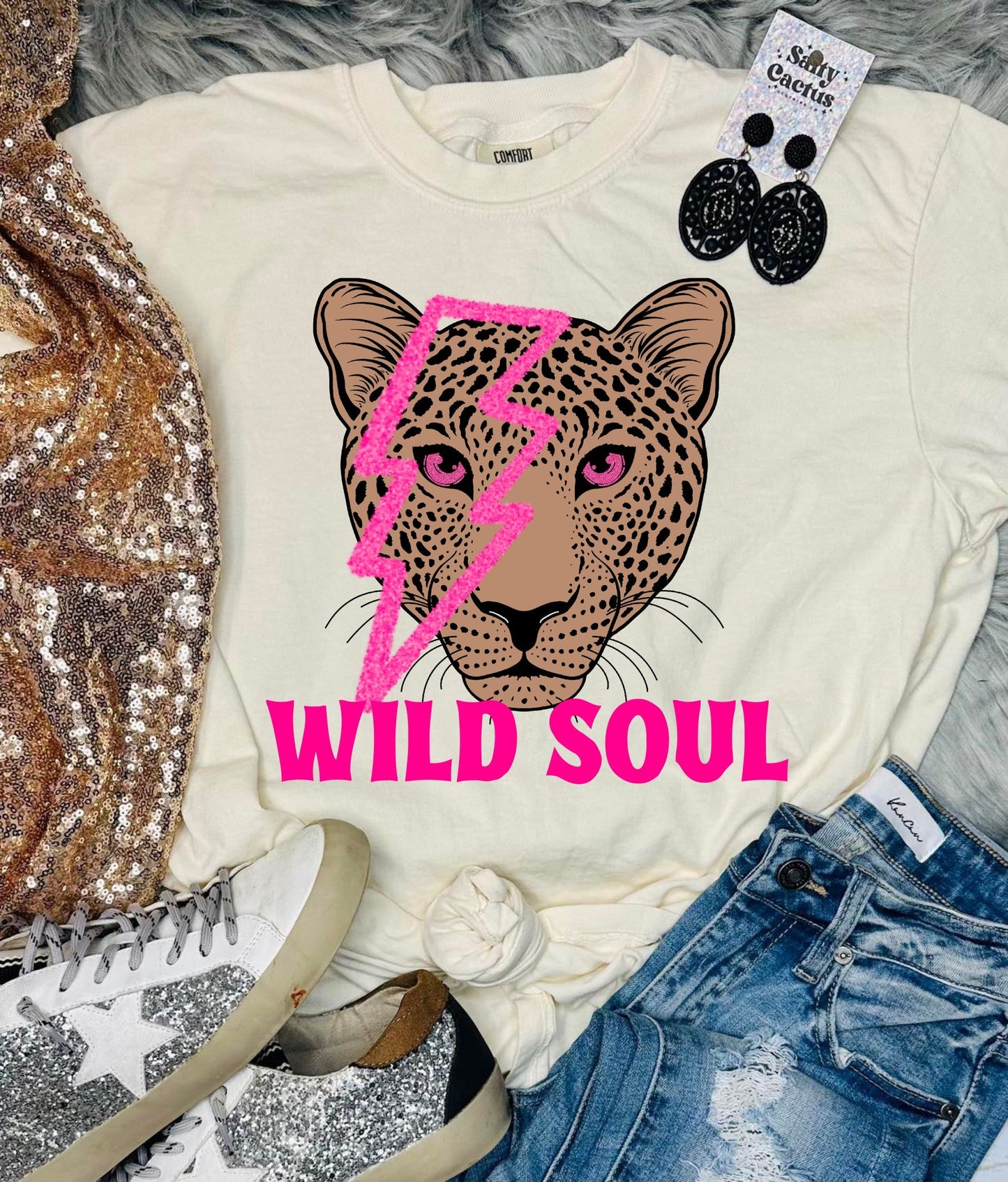 *DTG* Wild Soul Tiger Ivory Comfort Color tee