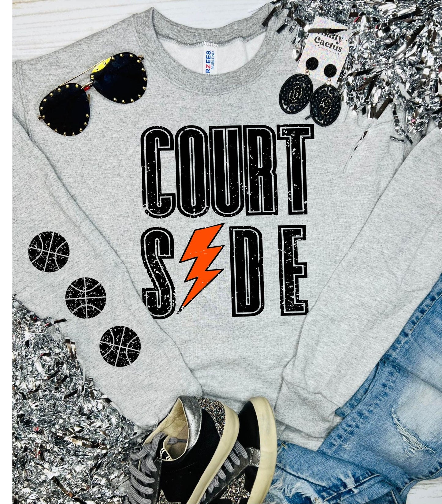 Court Side Ash Grey Sweatshirt