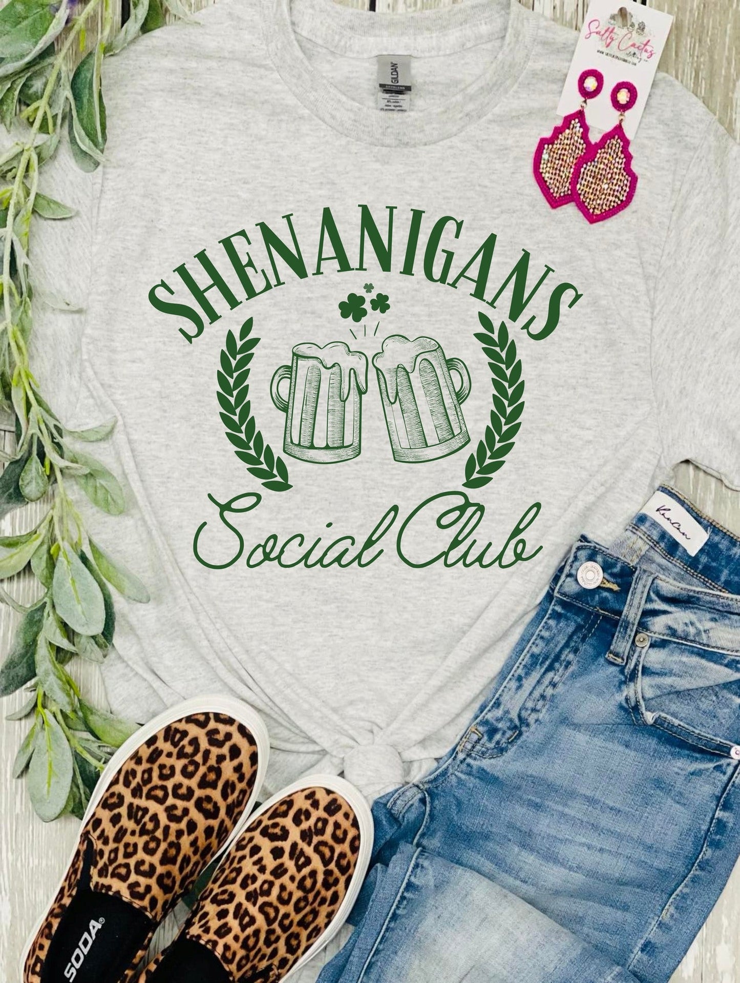 Shenanigans Social Club Ash Grey Tee